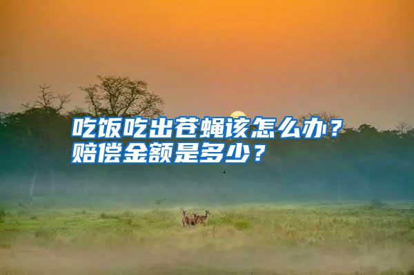 吃飯吃出蒼蠅該怎么辦?賠償金額是多少?