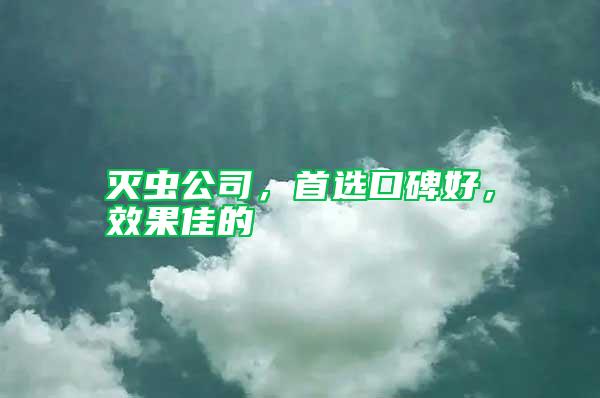 滅蟲公司，首選口碑好，效果佳的