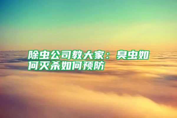 除蟲(chóng)公司教大家：臭蟲(chóng)如何滅殺如何預(yù)防