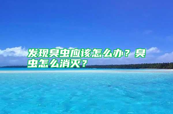 發現臭蟲應該怎么辦？臭蟲怎么消滅？