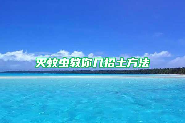 滅蚊蟲(chóng)教你幾招土方法