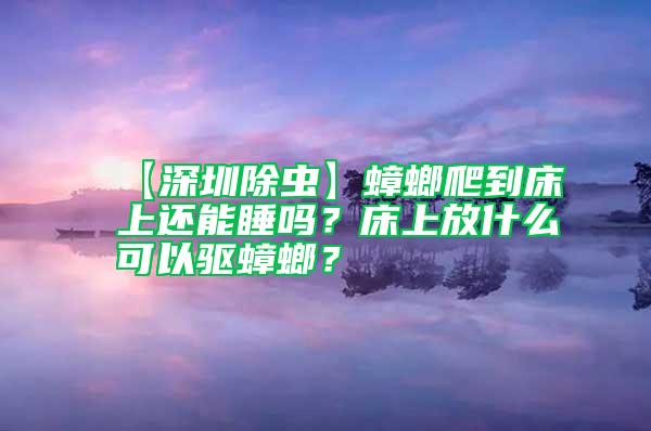 【深圳除蟲】蟑螂爬到床上還能睡嗎？床上放什么可以驅蟑螂？
