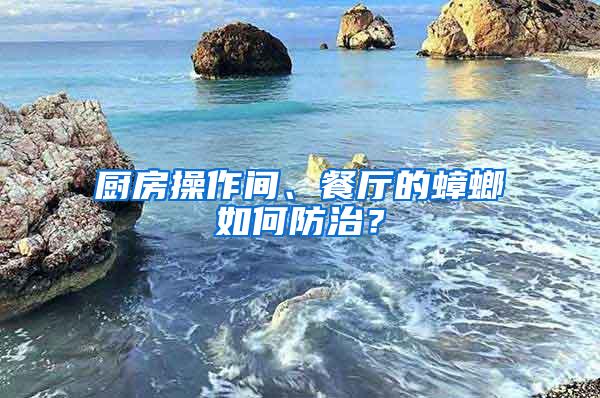 廚房操作間、餐廳的蟑螂如何防治？