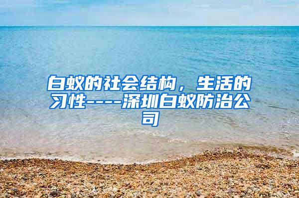 白蟻的社會結構，生活的習性----深圳白蟻防治公司