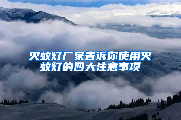 滅蚊燈廠(chǎng)家告訴你使用滅蚊燈的四大注意事項(xiàng)